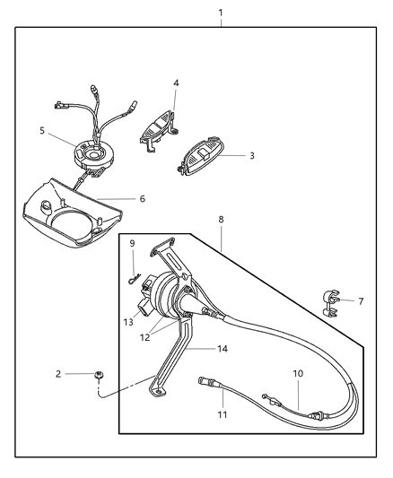 2000 Dodge Dakota Clockspring Diagram for 56045455AD