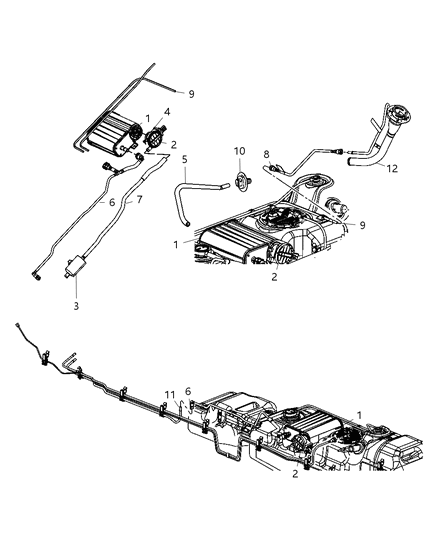 1995 Chrysler Sebring Canister Vapor Diagram for 4891747AA