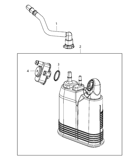 2016 Jeep Wrangler Canister Vapor Diagram for 4593884AE