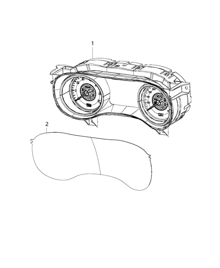 Mask Instrument Cluster Diagram for 68268678AA