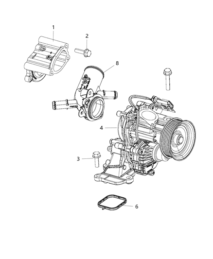 Tube Water Inlet Diagram for 5048157AC