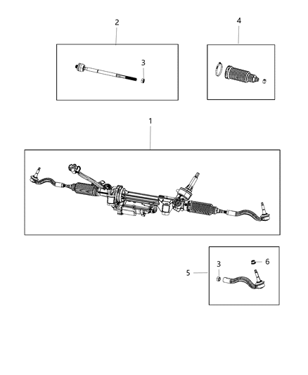 Gear Rack And Pinion Electric Diagram for 68499166AA