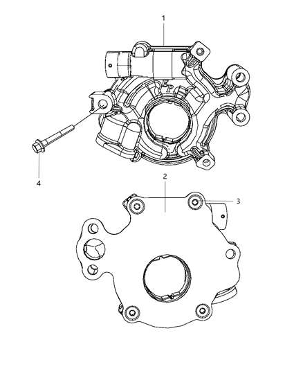 Pump Engine Oil Diagram for 68045796AA