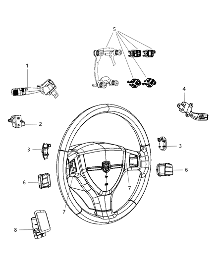 2009 Dodge Sprinter 2500 Horn Floating Horn Diagram for 5057611AF