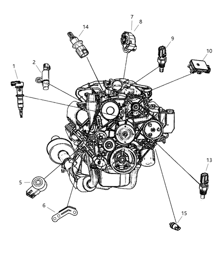 Sensor Crankshaft Position Diagram for 5033307AA
