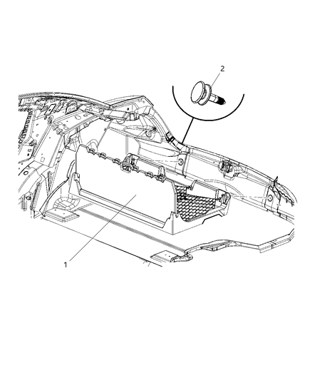 1986 Dodge D250 Push Pin Diagram for 1GL78XXXAA