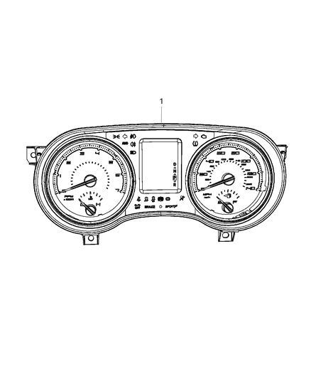 2015 Dodge Charger Cluster Instrument Panel Diagram for 68273648AA