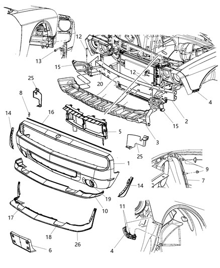 U - Nut Diagram for 68051433AA