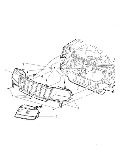 Lamp Headlamp Parking And Turn Diagram for 55155553AE