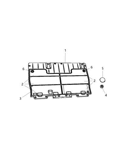 1995 Jeep Cherokee Cover Assembly Load Floor Diagram for 5XQ68DX9AA