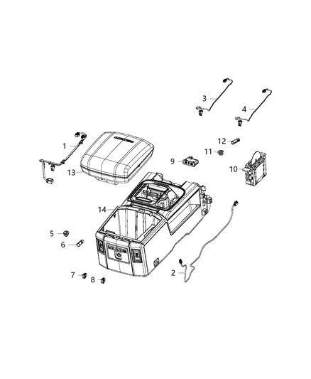 2020 Ram 1500 Wiring Console Diagram for 68414130AA