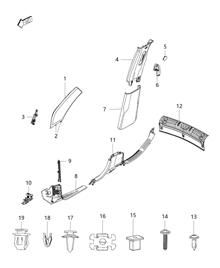 Molding Sill Lower B - Pillar And Rear Sill Plate Diagram for 6EQ33DX9AA