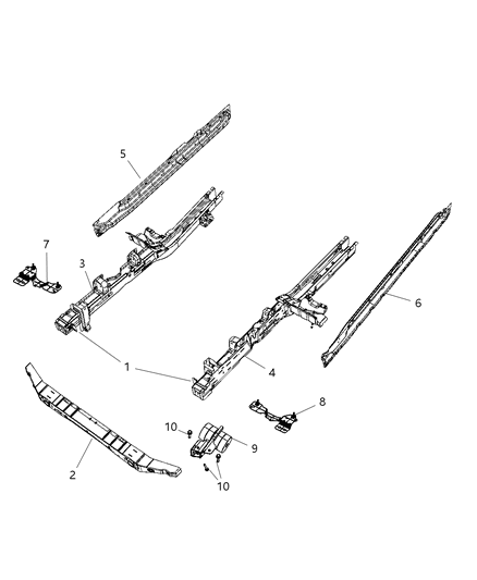 Sill Bodyside Diagram for 55113267AF