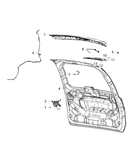 Hose Liftgate Washer Diagram for 5182212AA