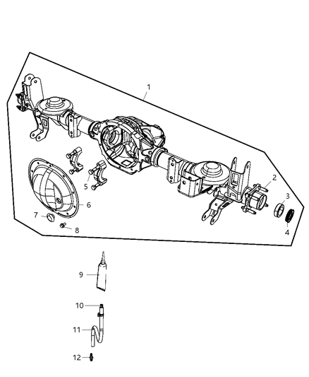 1999 Dodge Grand Caravan Housing Rear Axle Diagram for 68046214AB