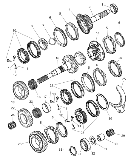 Bearing Cone Input Shaft Diagram for 5010047AA