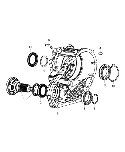 1986 Dodge Ram 50 Shaft Output Diagram for 68142961AB