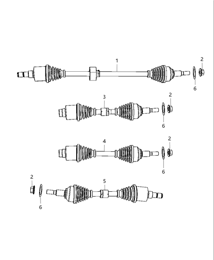 1990 Dodge D250 Shaft Front Drive Diagram for 52123584AA