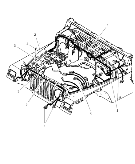 1988 Dodge D150 Cover Power Distribution Center Diagram for 56009713AC