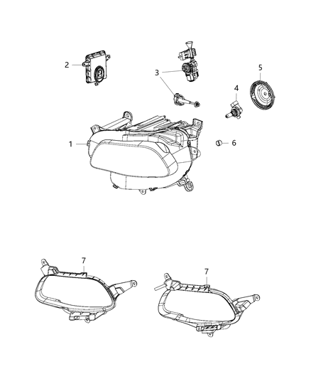 Headlamp Diagram for 68102846AC
