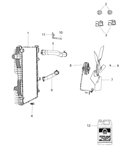 2007 Dodge Sprinter 3500 Drive Fan Diagram for 52014729AB