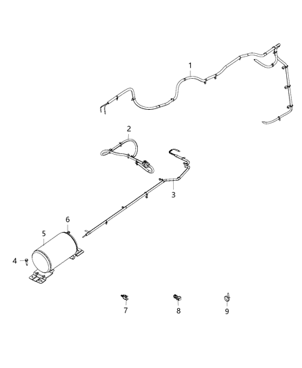 2008 Jeep Patriot Air Line Assembly Diagram for 68163668AB