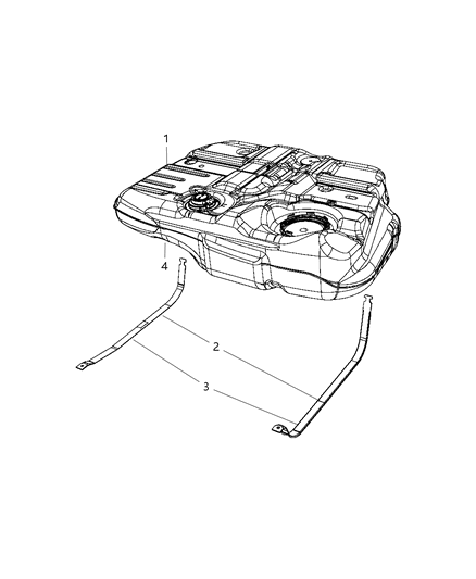 1999 Chrysler Town & Country Strap Fuel Tank Mounting Diagram for 4766515AB