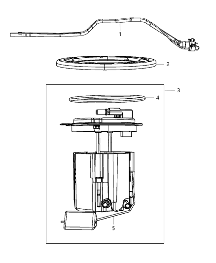 1993 Dodge D250 Fuel Pump Assembly Diagram for 68003386AA