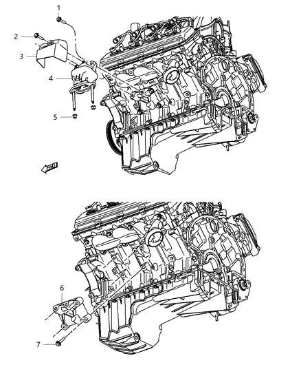 Engine Mount Left Diagram for 68062143AC