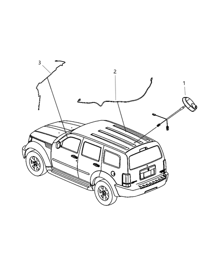 1986 Dodge Aries Cable Antenna Diagram for 56040838AC
