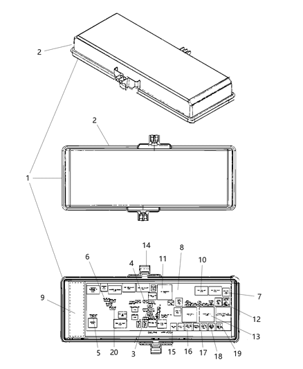 Bracket Module Diagram for 68079356AA