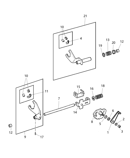Bushing, Shift Rail Retainer Diagram for 83503514