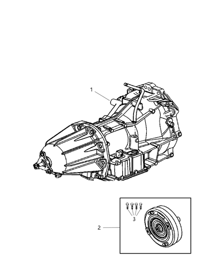 2006 Dodge Magnum Transmission With Torque Converter Diagram for 5144393AB