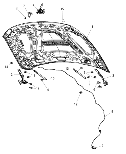 Latch Hood Diagram for 4589710AB