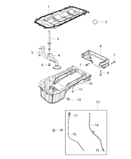 Collar Structural Oil Pan To Transmission Diagram for 53022371AB