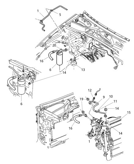Line A/C Discharge Diagram for 55037801AD