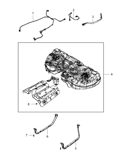 Tube Fuel Return Diagram for 68142834AA