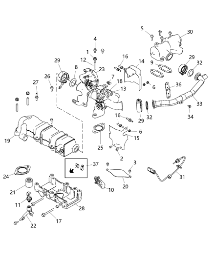 Bolt Hexagon Flange Head M8X1.25X12.00 Diagram for 5011818AA