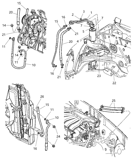 Line A/C Suction Diagram for 5278560AD