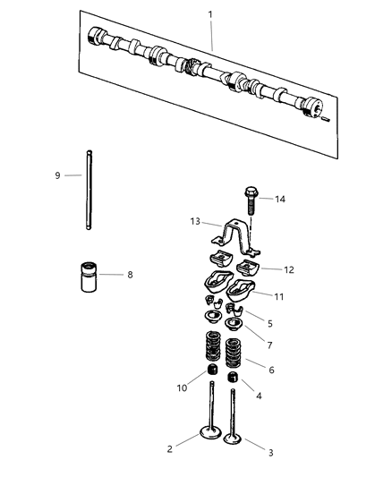 2022 Jeep Grand Wagoneer Tappet Valve Diagram for 53010574AA