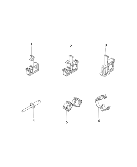 2017 Ram ProMaster 1500 Clip Tube Diagram for 6510821AA