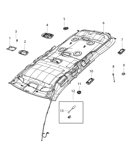 1987 Dodge Ram 50 Bezel HVAC Diagram for 7BJ201X9AA