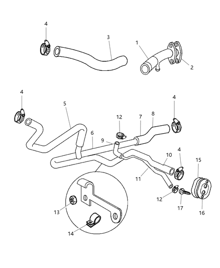 Clamp Hose Return Hose Diagram for 4592126