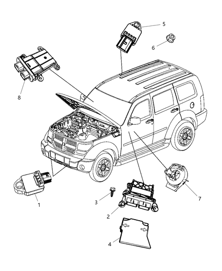 Module Occupant Restraint Diagram for 68148047AA