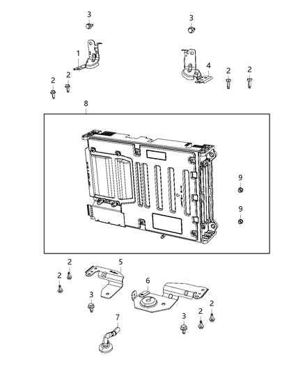 1985 Dodge Ramcharger Battery Kit Power Packing Unit Diagram for 68372205AC