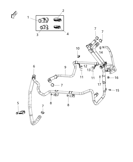 Hose Heater Supply Diagram for 52014853AB