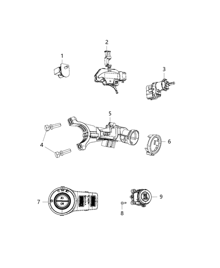 Switch Ignition Diagram for 68325063AA