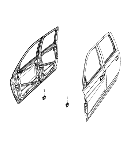 2019 Ram 3500 Module Door Diagram for 68374089AD