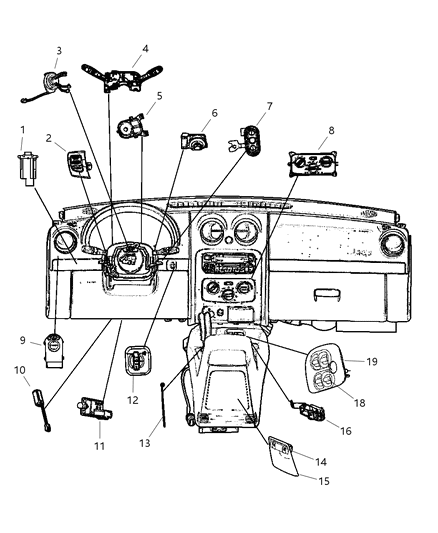 Clockspring Diagram for 56010146AF