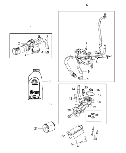Filter Engine Oil Diagram for 2AMFL339AA